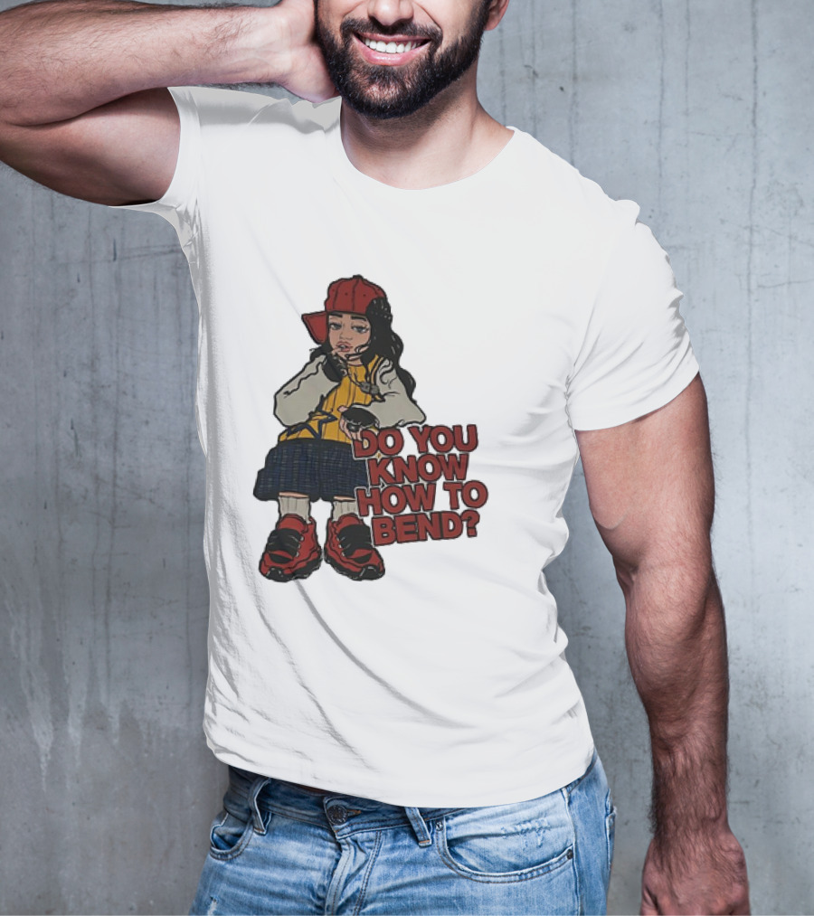 Do You Know How To Bend? Girl With Red Cap And Sneakers T-Shirt