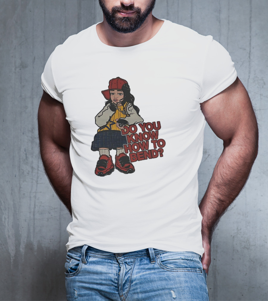 Do You Know How To Bend? Girl With Red Cap And Sneakers T-Shirt