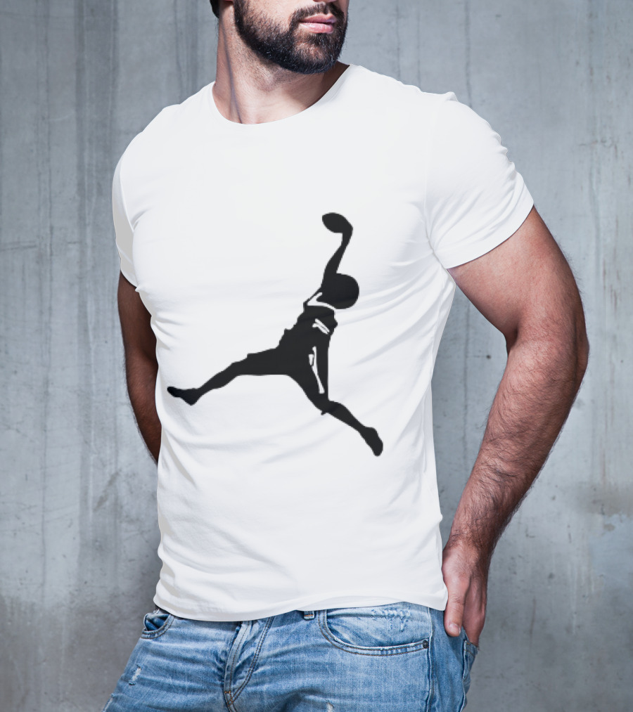 GW Catch Jump Silhouette Football Player T-Shirt