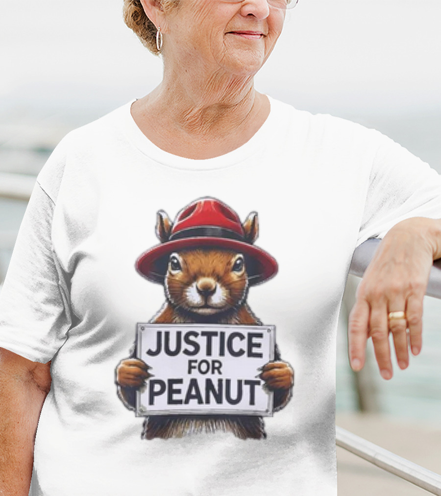 Justice For Peanut The Squirrel Red Hat Protest T-Shirt