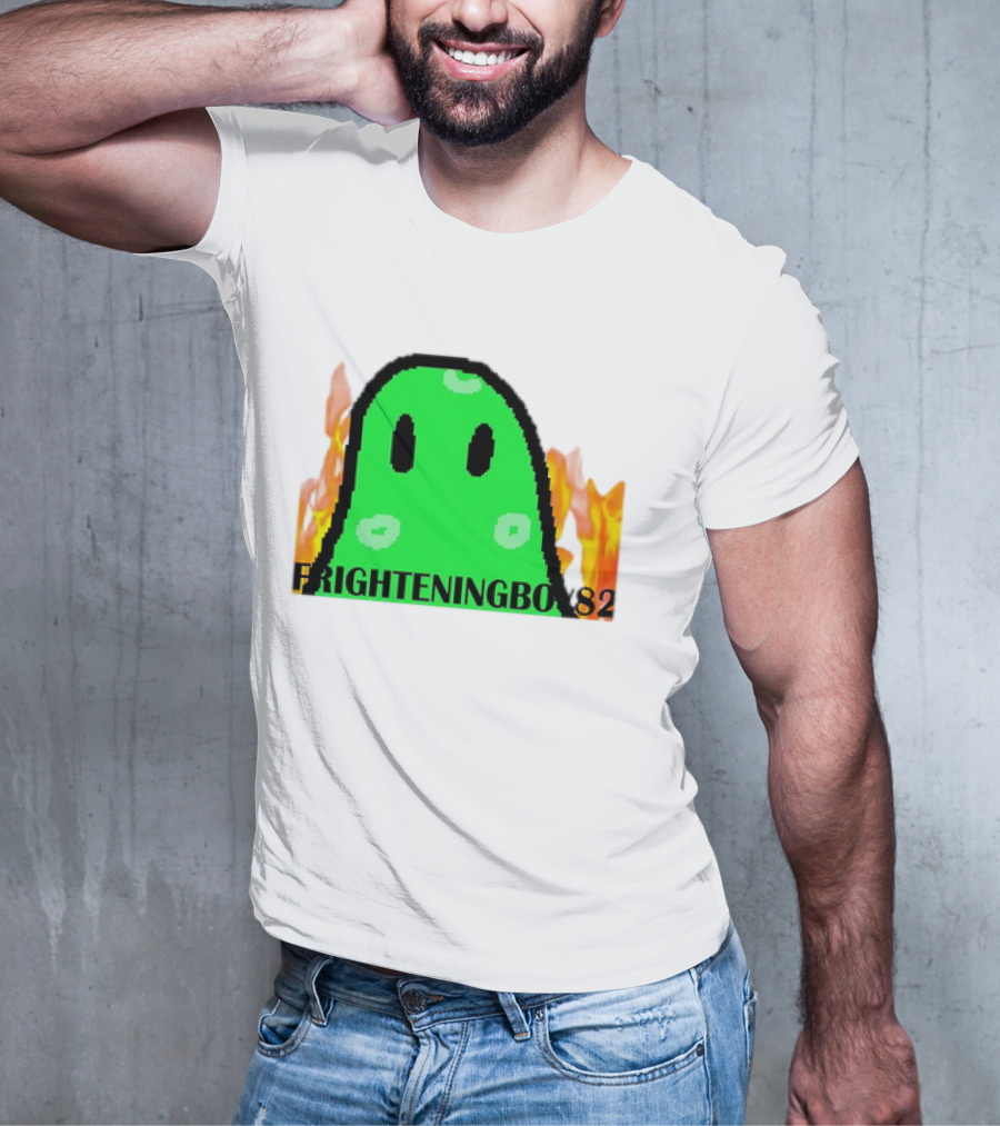 FRIGHTENINGBOY82 Slime With Fire Background T-Shirt