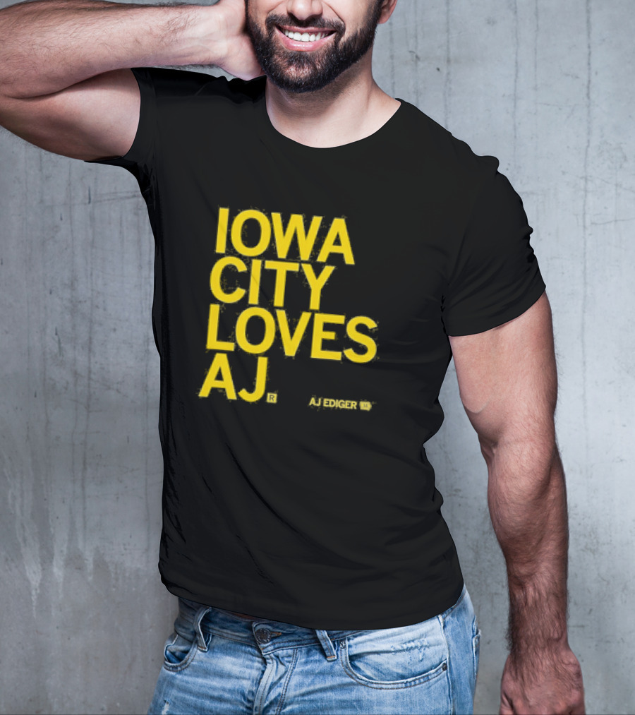 Iowa City Loves AJ Ediger T-Shirt