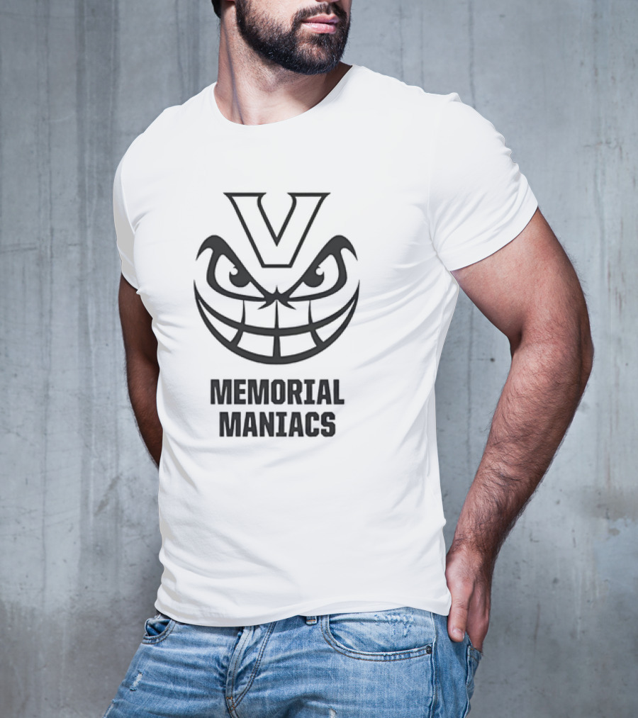 Vanderbilt Commodores Memorial Maniacs V Logo Grinning Face T-Shirt