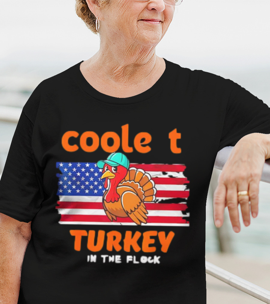 Cool Turkey USA Flag In The Flock T-Shirt