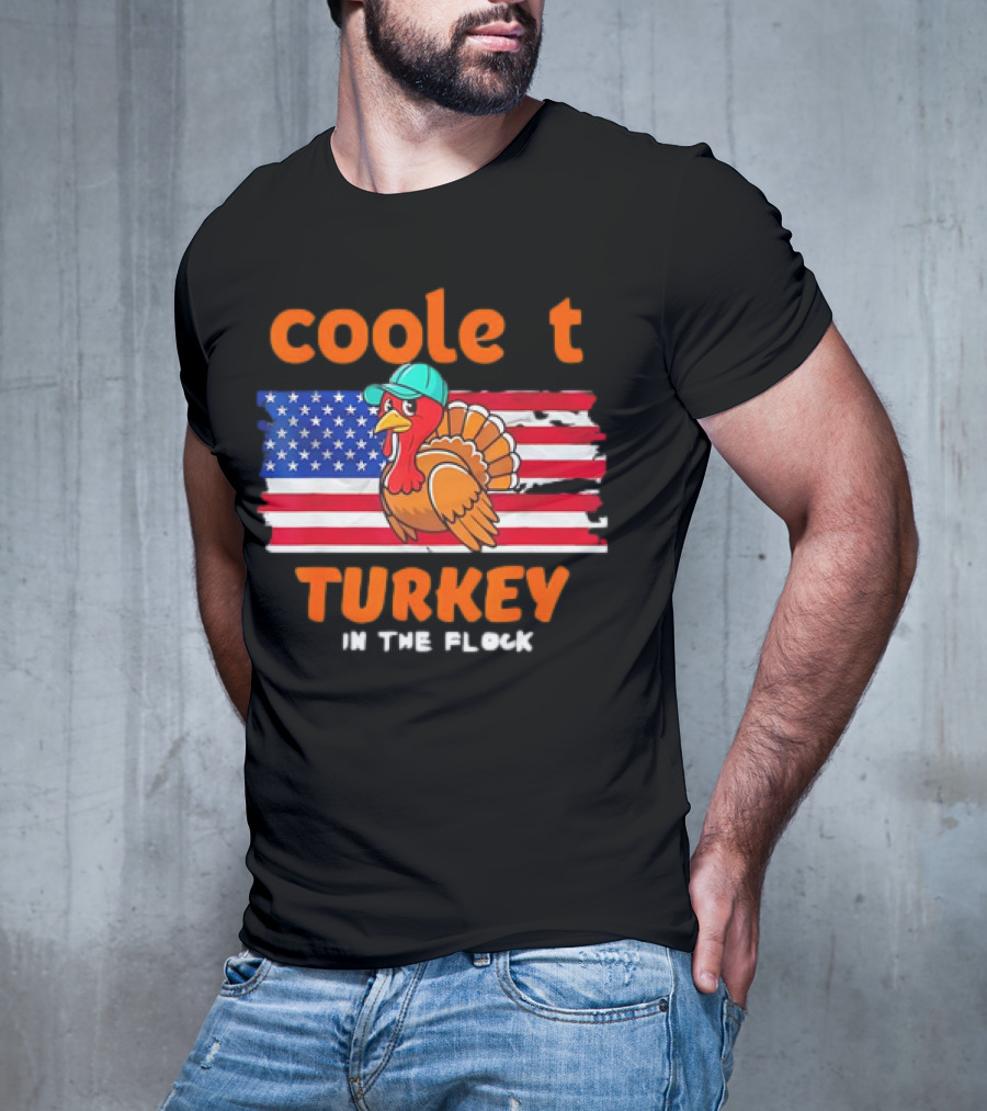 Cool Turkey USA Flag In The Flock T-Shirt