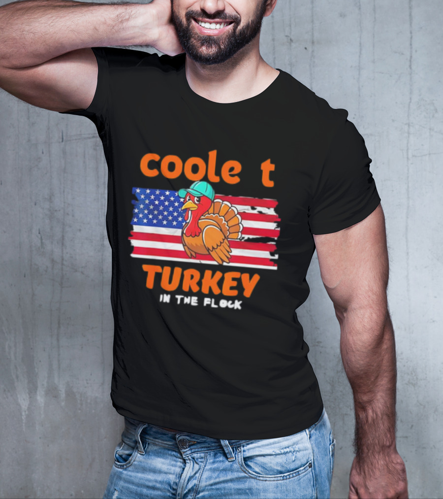 Cool Turkey USA Flag In The Flock T-Shirt
