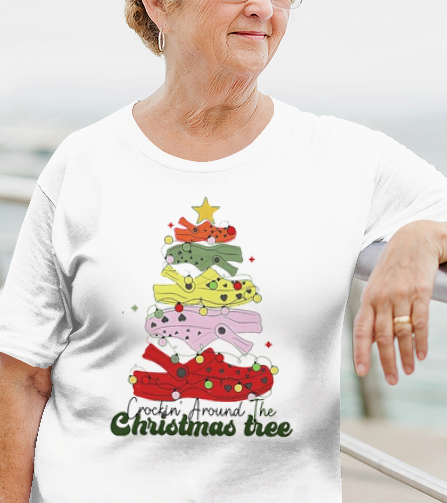 Crockin' Around The Christmas Tree Crocs Holiday T-Shirt