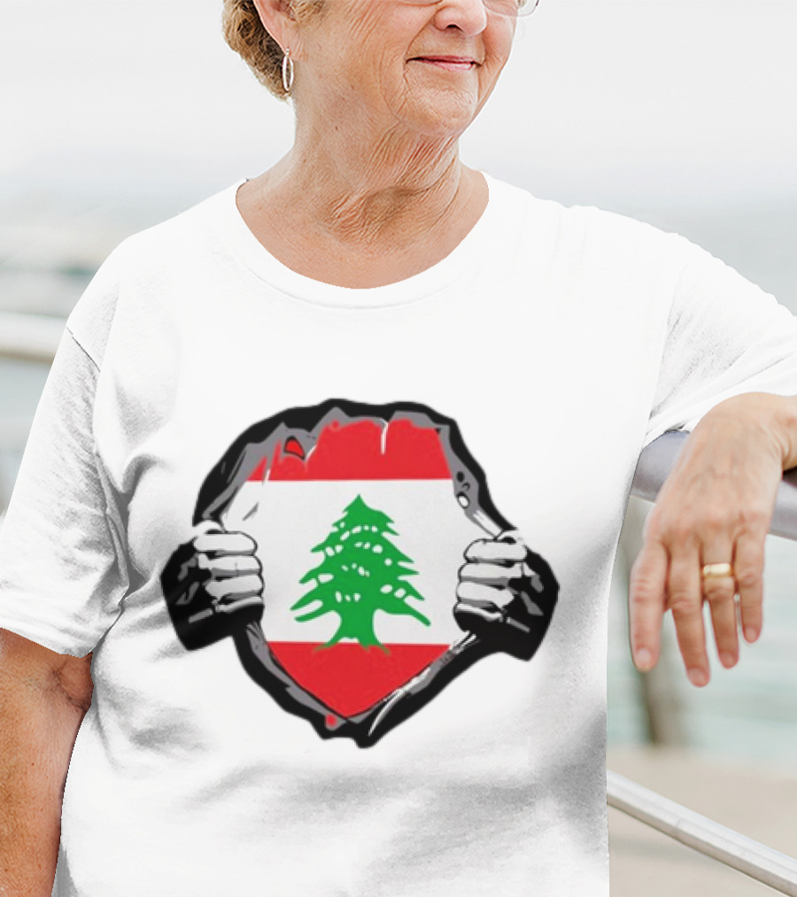 Lebanon Flag Lebanese Roots Cedar Pride Emblem T-Shirt