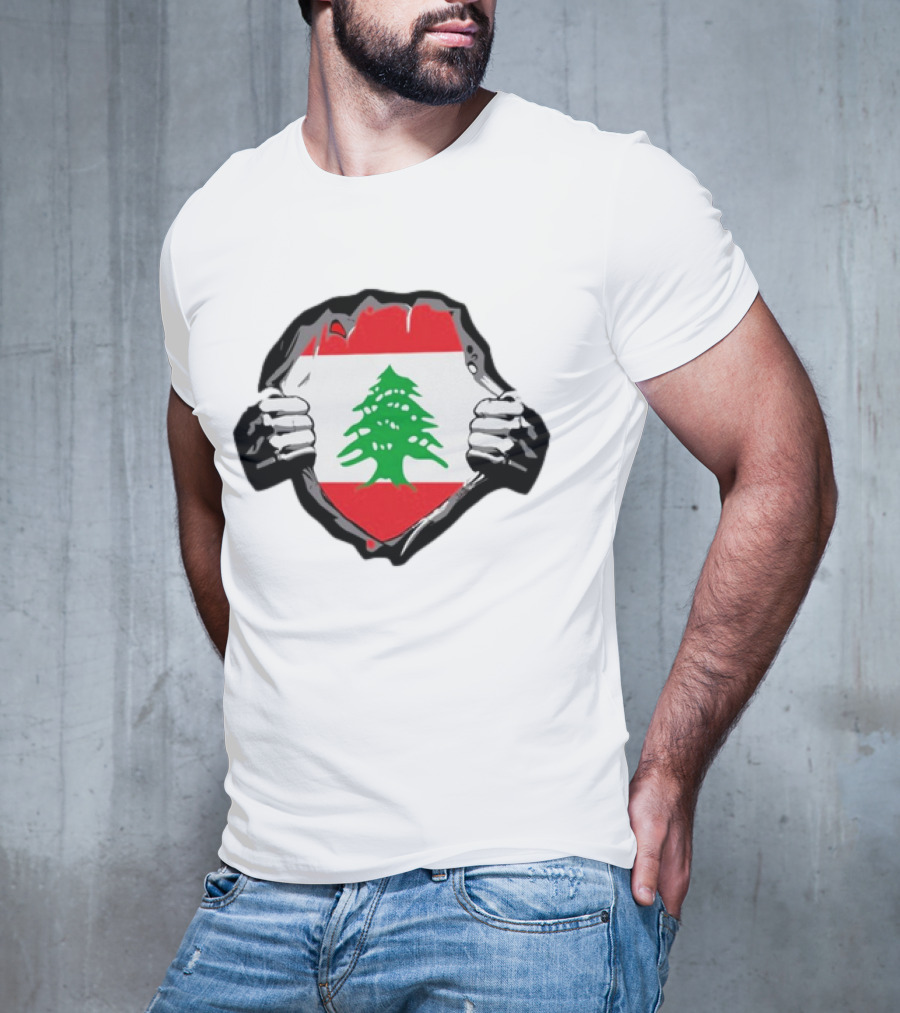 Lebanon Flag Lebanese Roots Cedar Pride Emblem T-Shirt