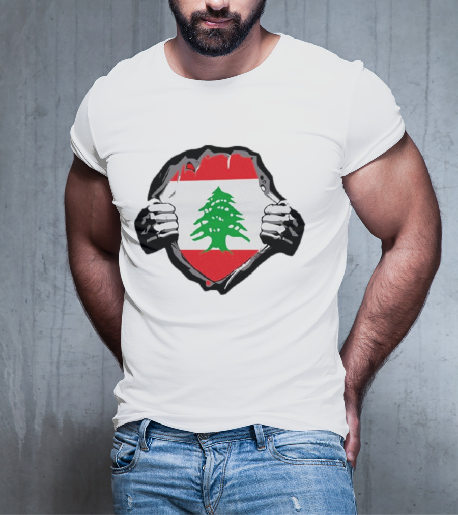 Lebanon Flag Lebanese Roots Cedar Pride Emblem T-Shirt