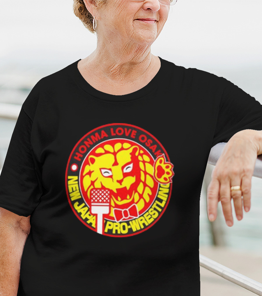 Honma Love Osaka New Japan Pro-Wrestling Lion Mark T-Shirt