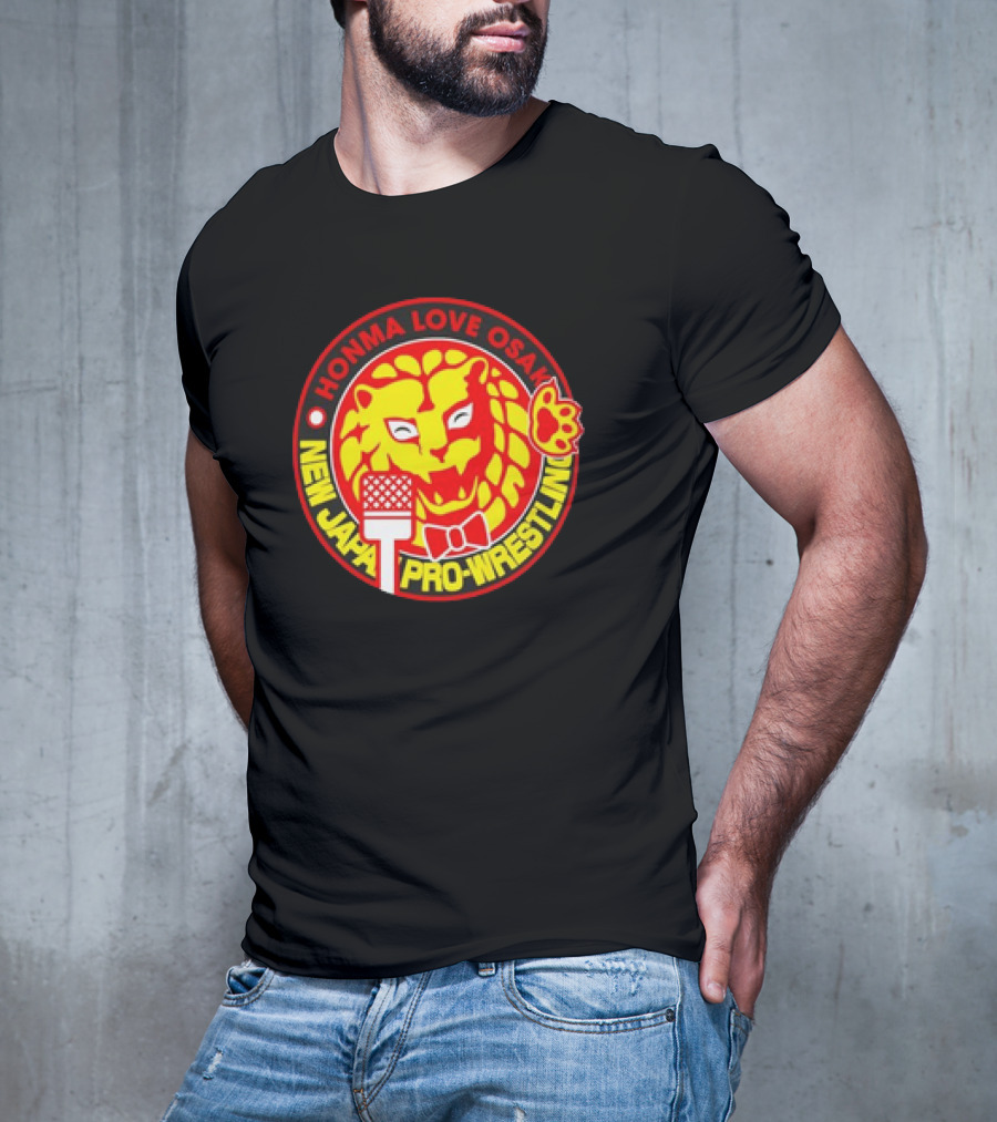 Honma Love Osaka New Japan Pro-Wrestling Lion Mark T-Shirt