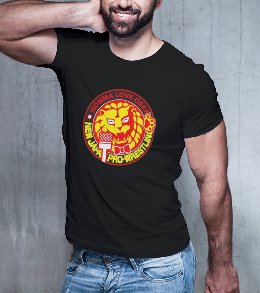 Honma Love Osaka New Japan Pro-Wrestling Lion Mark T-Shirt