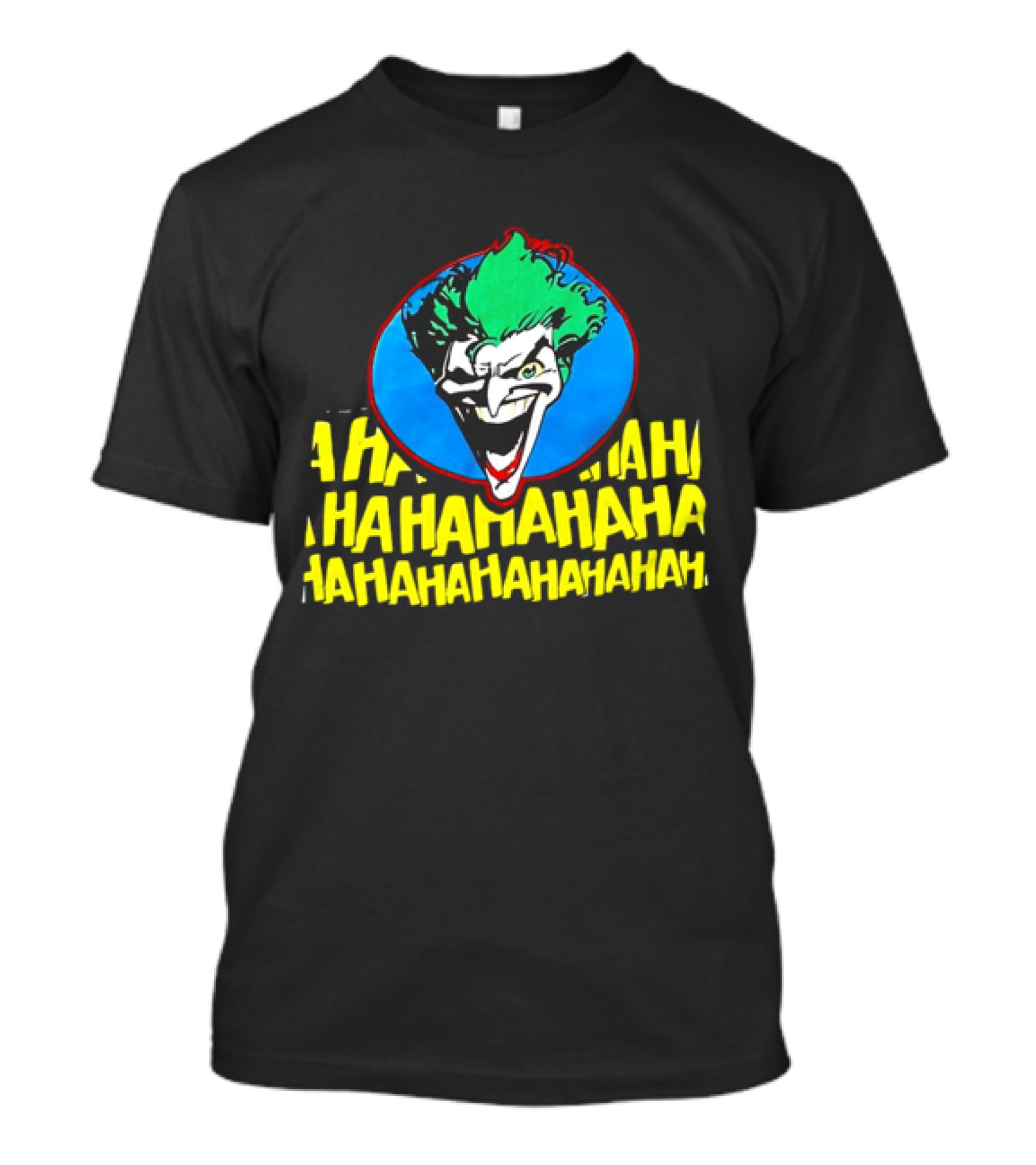 Joker DC Comics 1989 Hahahaha Vintage Iconic Laughing Face And Text T-Shirt