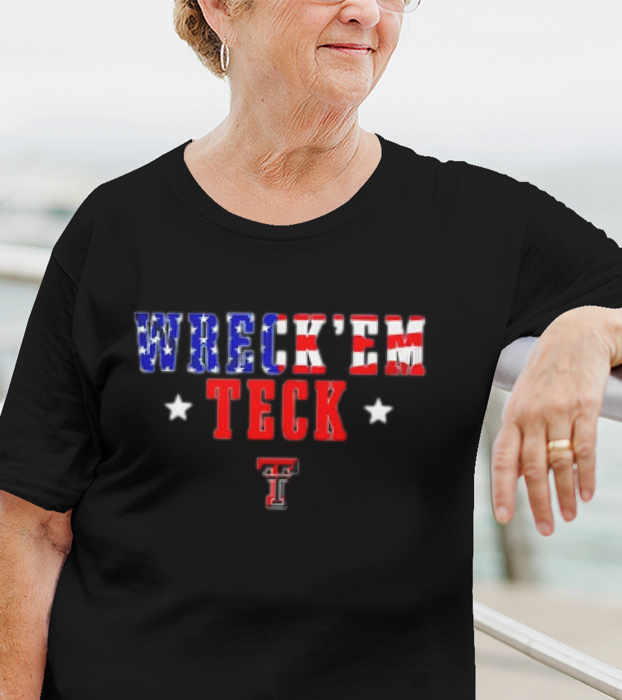Wreck Em Texas Tech Red Raiders Stars Stripes T-Shirt