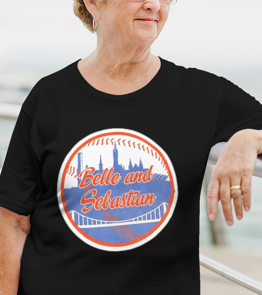 Belle And Sebastian New York Mets Skyline Baseball Bridge T-Shirt