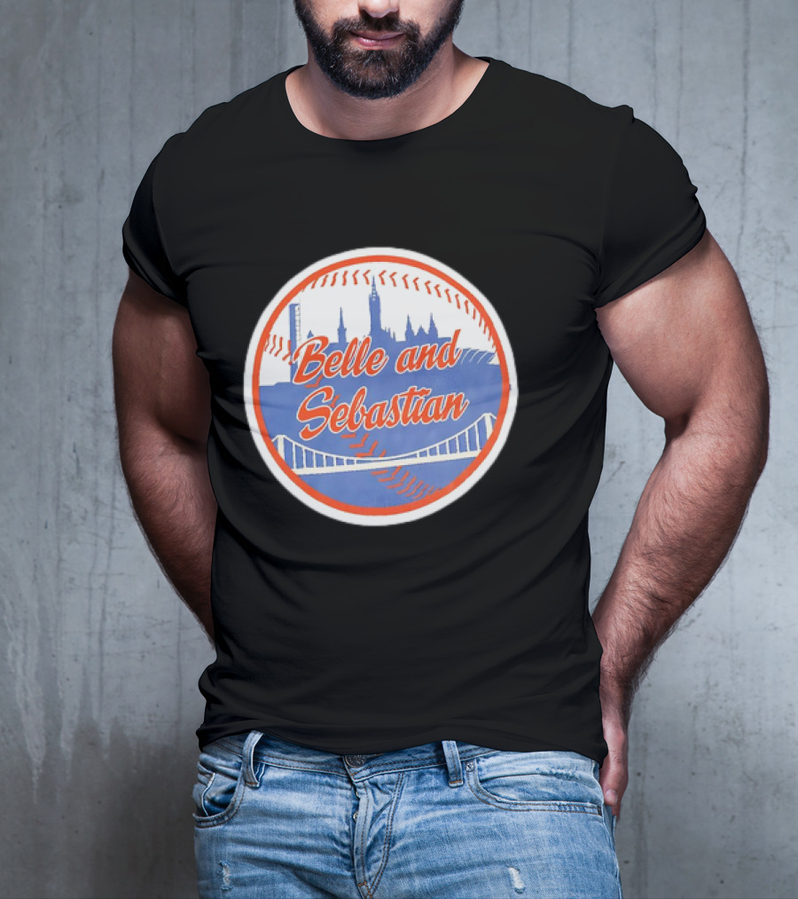 Belle And Sebastian New York Mets Skyline Baseball Bridge T-Shirt