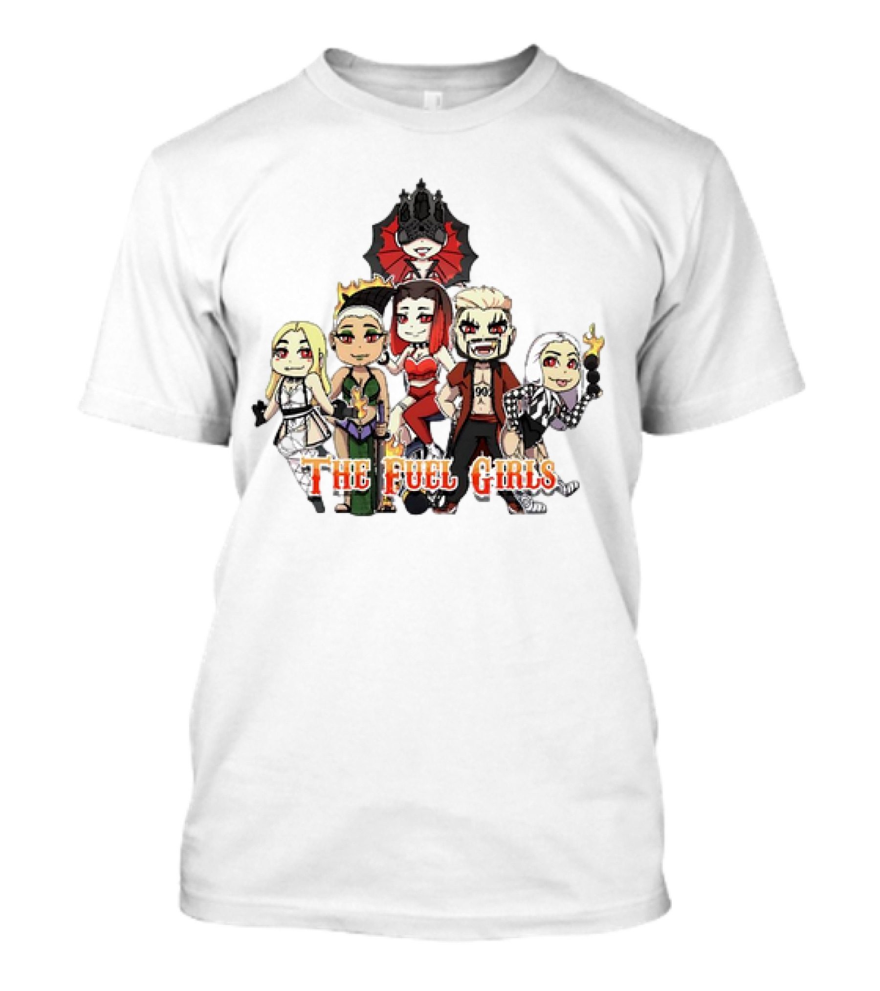 The Fuel Girls Team Classic Cartoon Characters T-Shirt