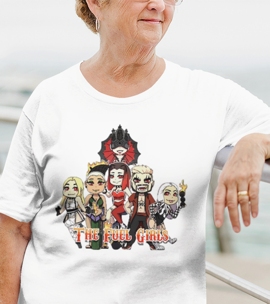 The Fuel Girls Team Classic Cartoon Characters T-Shirt