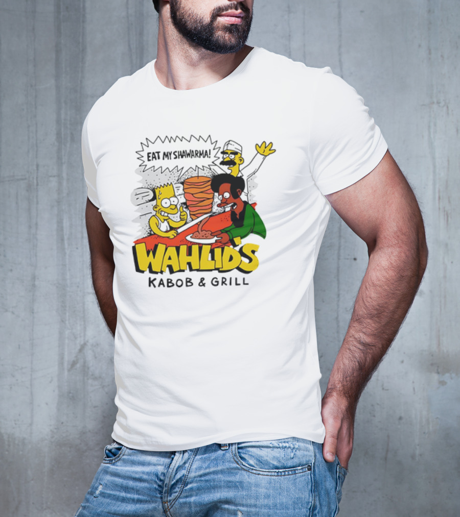 The Simpsons Wahlid's Eat My Shawarma Kabob And Grill T-Shirt