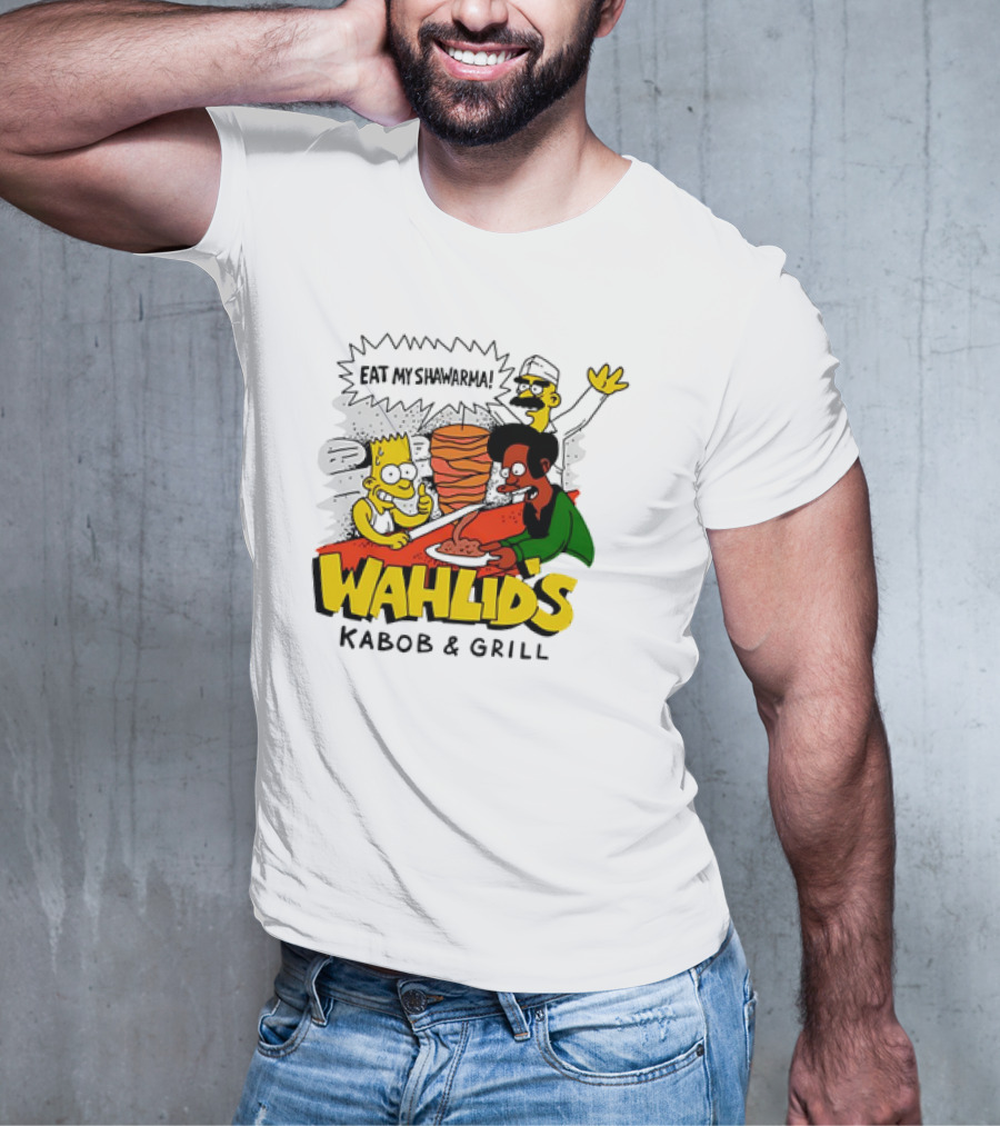 The Simpsons Wahlid's Eat My Shawarma Kabob And Grill T-Shirt