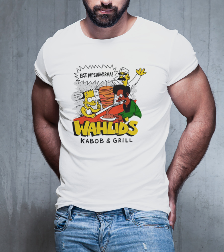 The Simpsons Wahlid's Eat My Shawarma Kabob And Grill T-Shirt