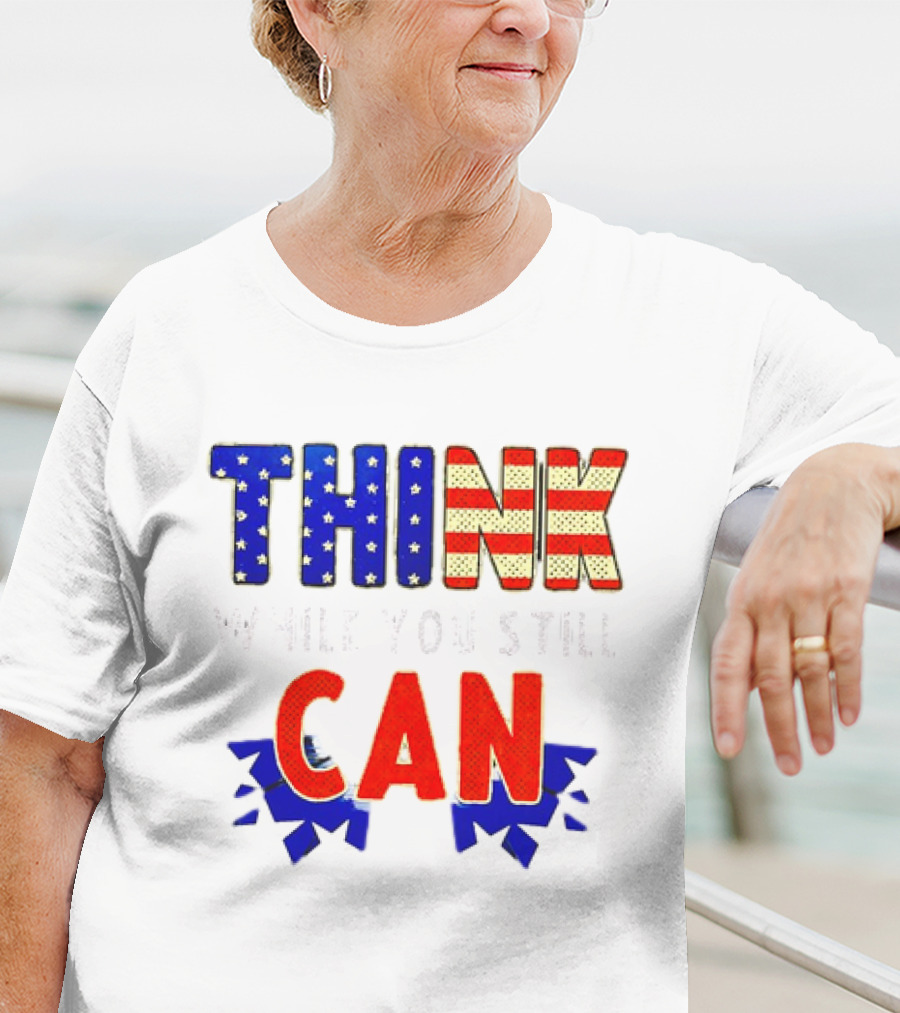 Think CAN American Flag Stars Stripes T-Shirt