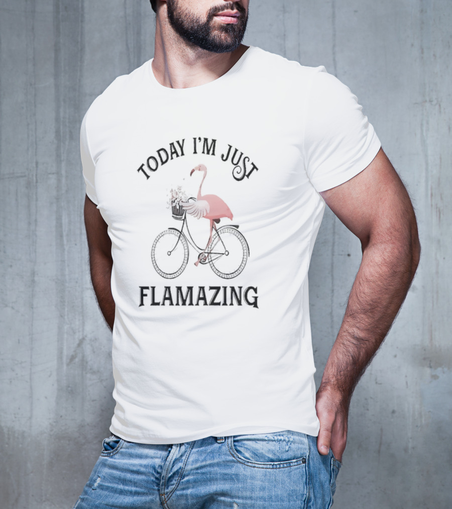 Today I’m Just Flamazing Flamingo On Bicycle T-Shirt