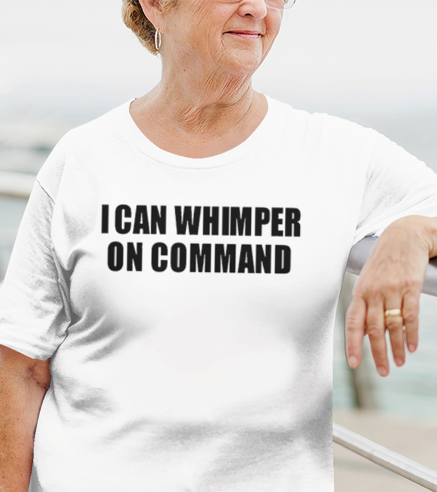 Woahryan I Can Whimper On Command Text T-Shirt