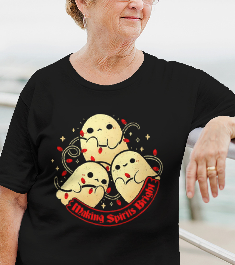 Making Spirits Bright Cute Ghosts T-Shirt