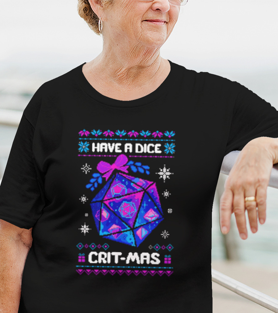 Have A Dice Crit-Mas Christmas D20 T-Shirt