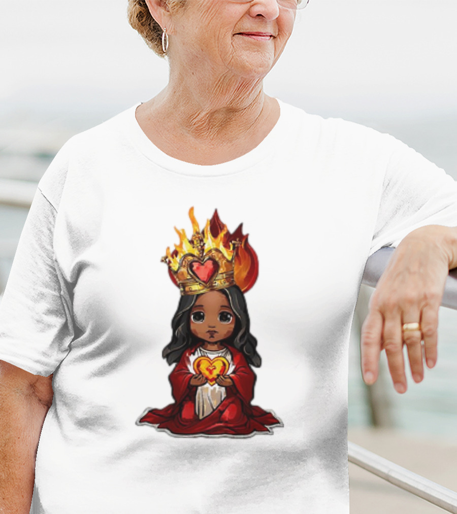 Santo Nino Icon With Flaming Heart And Crown In Philippines T-Shirt