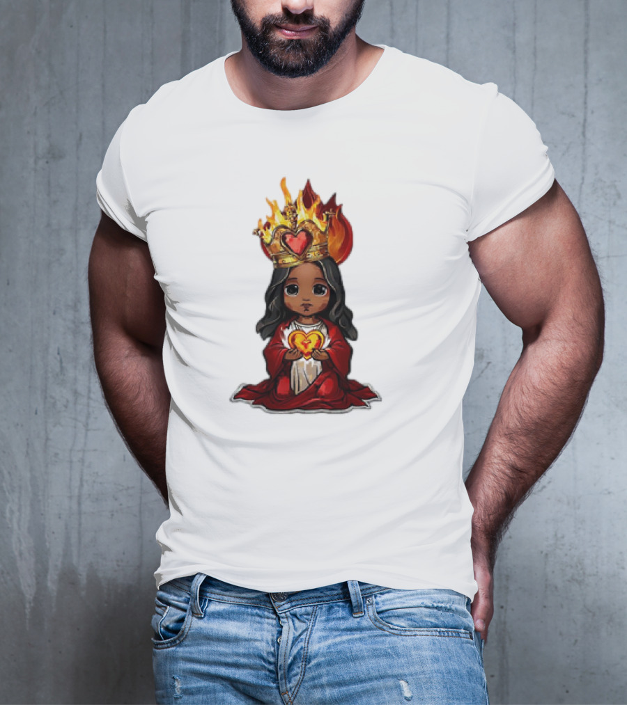 Santo Nino Icon With Flaming Heart And Crown In Philippines T-Shirt
