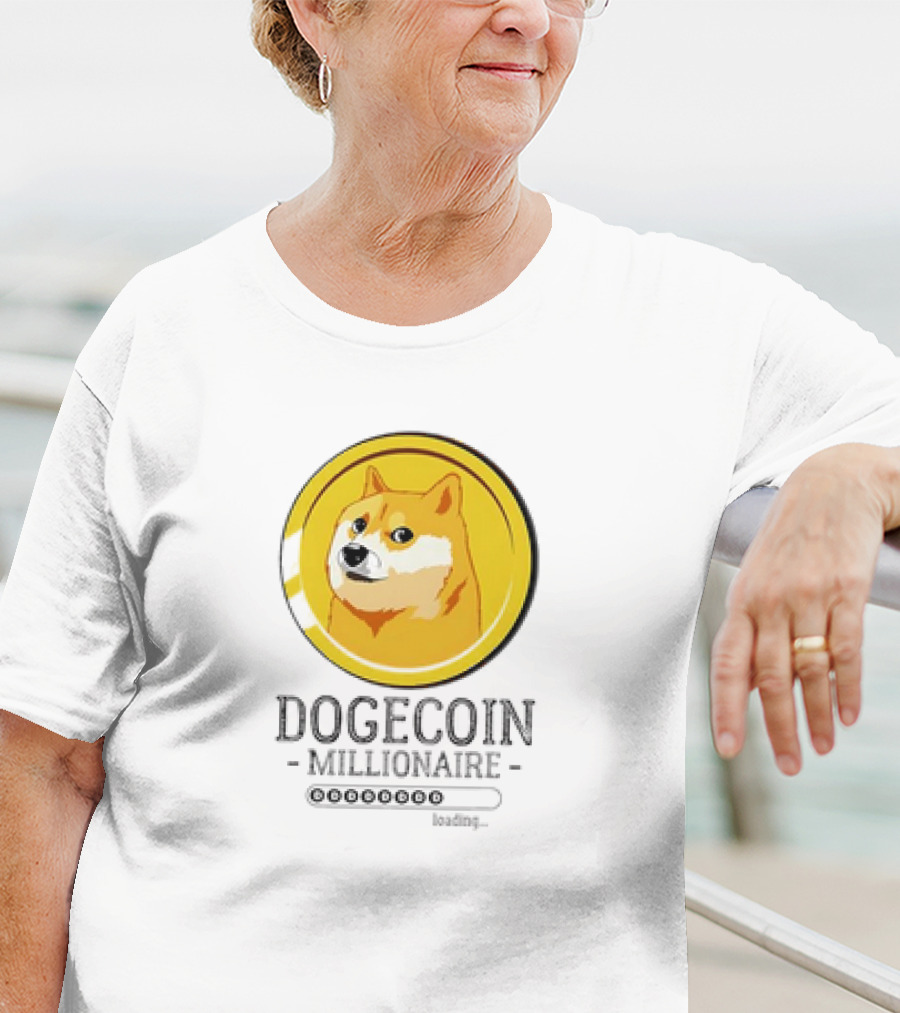 Dogecoin Millionaire Loading Hodl Doge Coin Crypto Meme T-Shirt