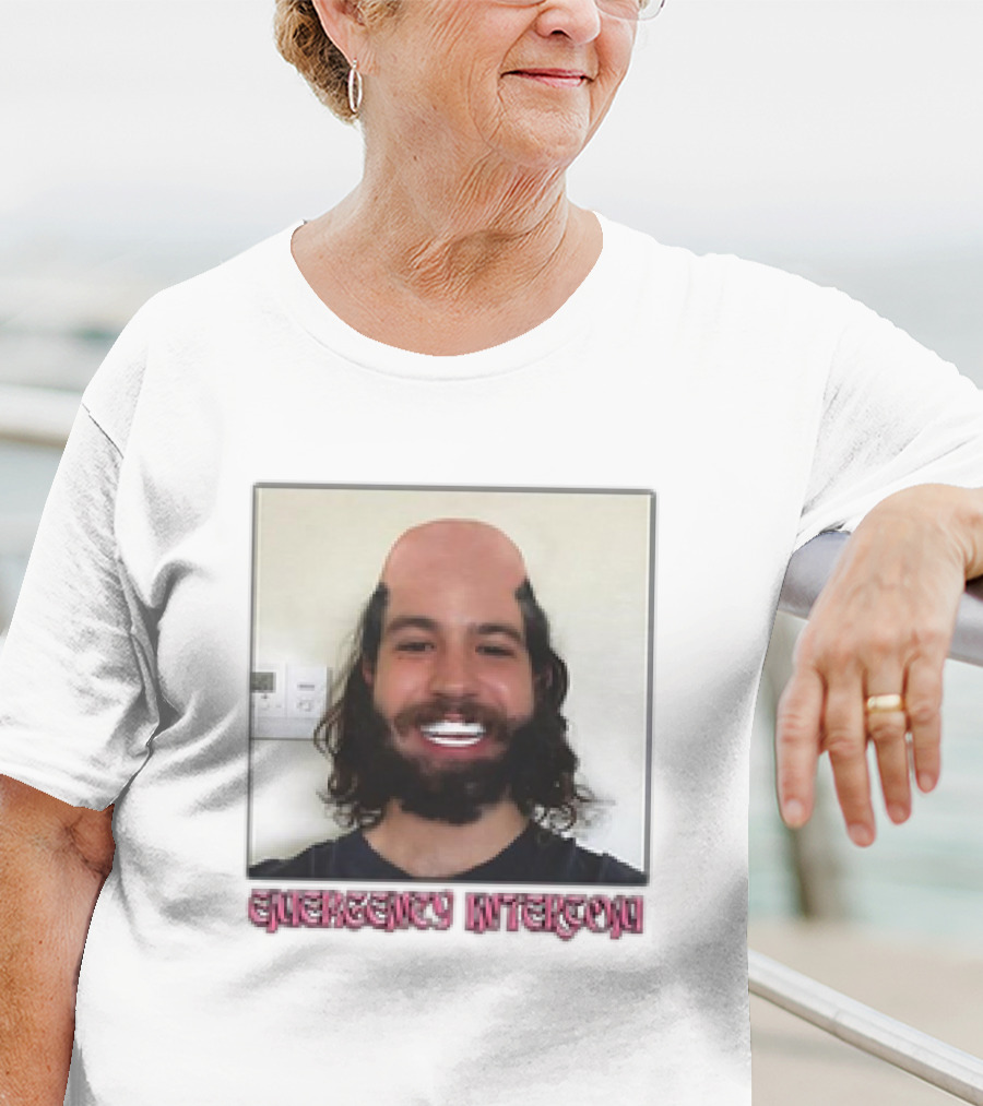 Emergency Intercom Drew’s Veneers Meme Parody Face Image T-Shirt
