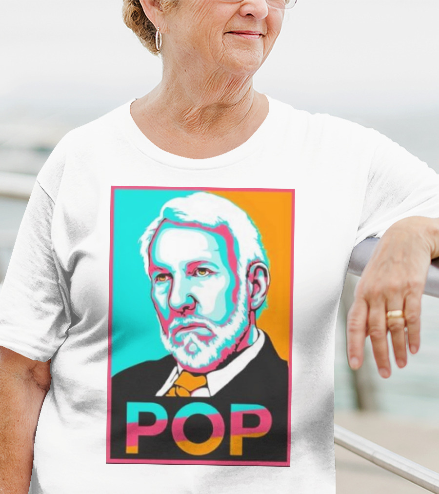 Raul Dominguez Jr Pop Retro Gregg Popovich T-Shirt