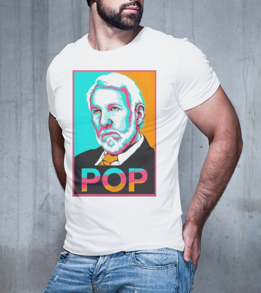 Raul Dominguez Jr Pop Retro Gregg Popovich T-Shirt