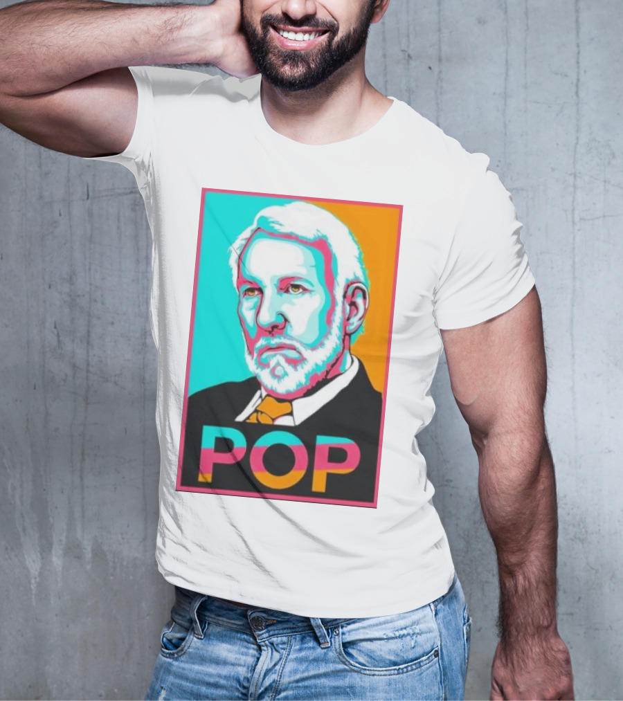 Raul Dominguez Jr Pop Retro Gregg Popovich T-Shirt