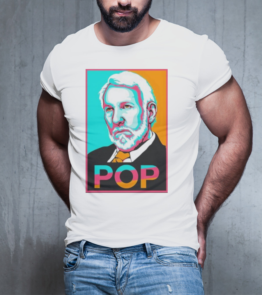 Raul Dominguez Jr Pop Retro Gregg Popovich T-Shirt