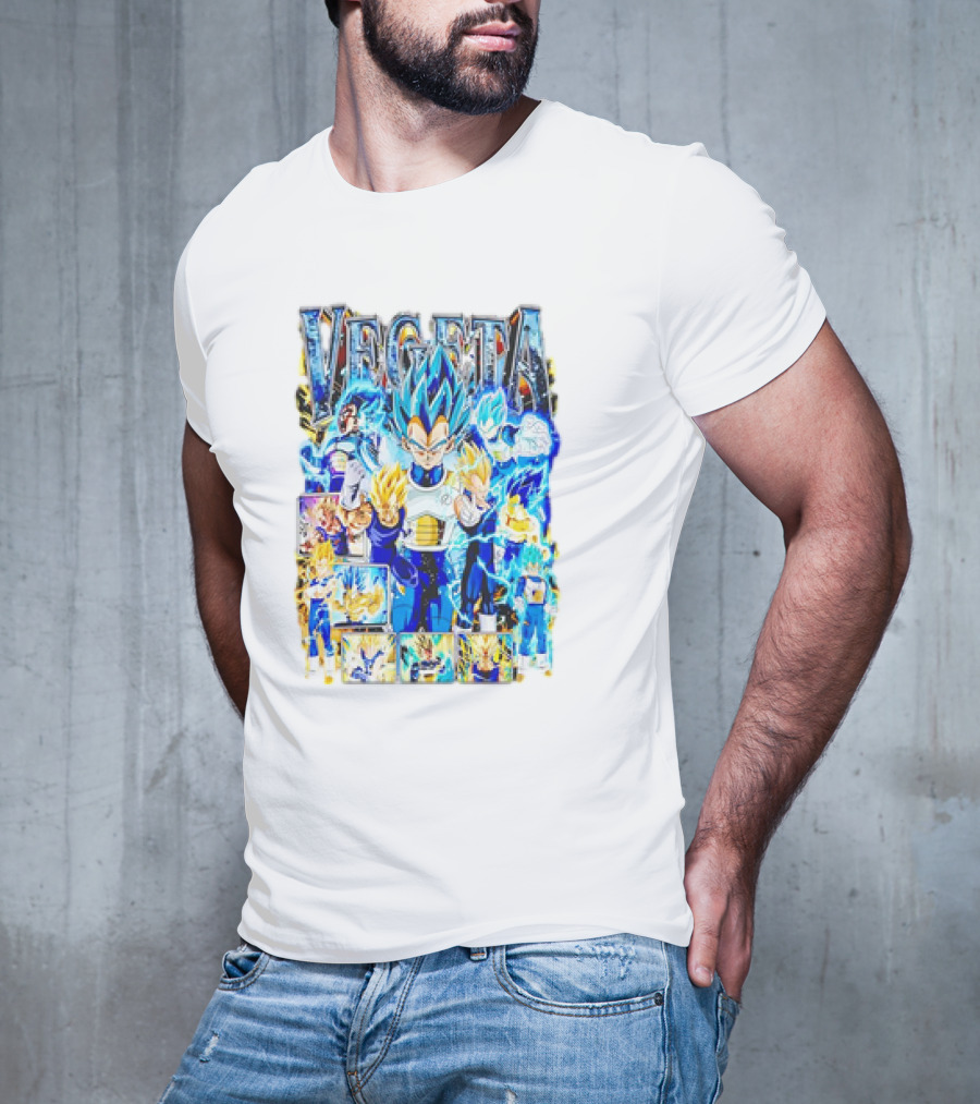 Vegeta Dragon Ball Anime Super Saiyan Blue Power Forms T-Shirt
