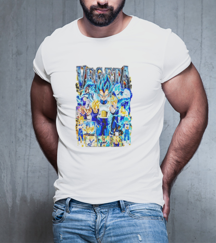 Vegeta Dragon Ball Anime Super Saiyan Blue Power Forms T-Shirt
