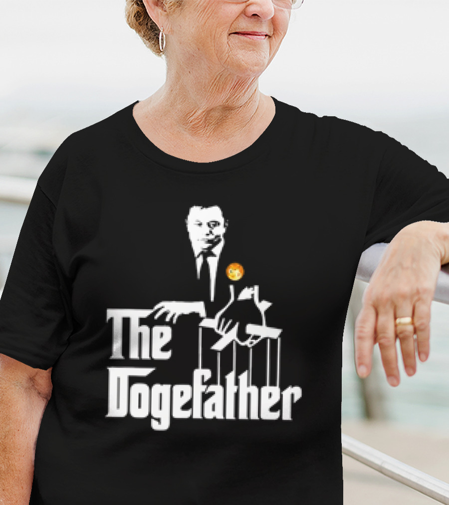 The Dogefather Elon Musk With Puppet And Doge Coin T-Shirt