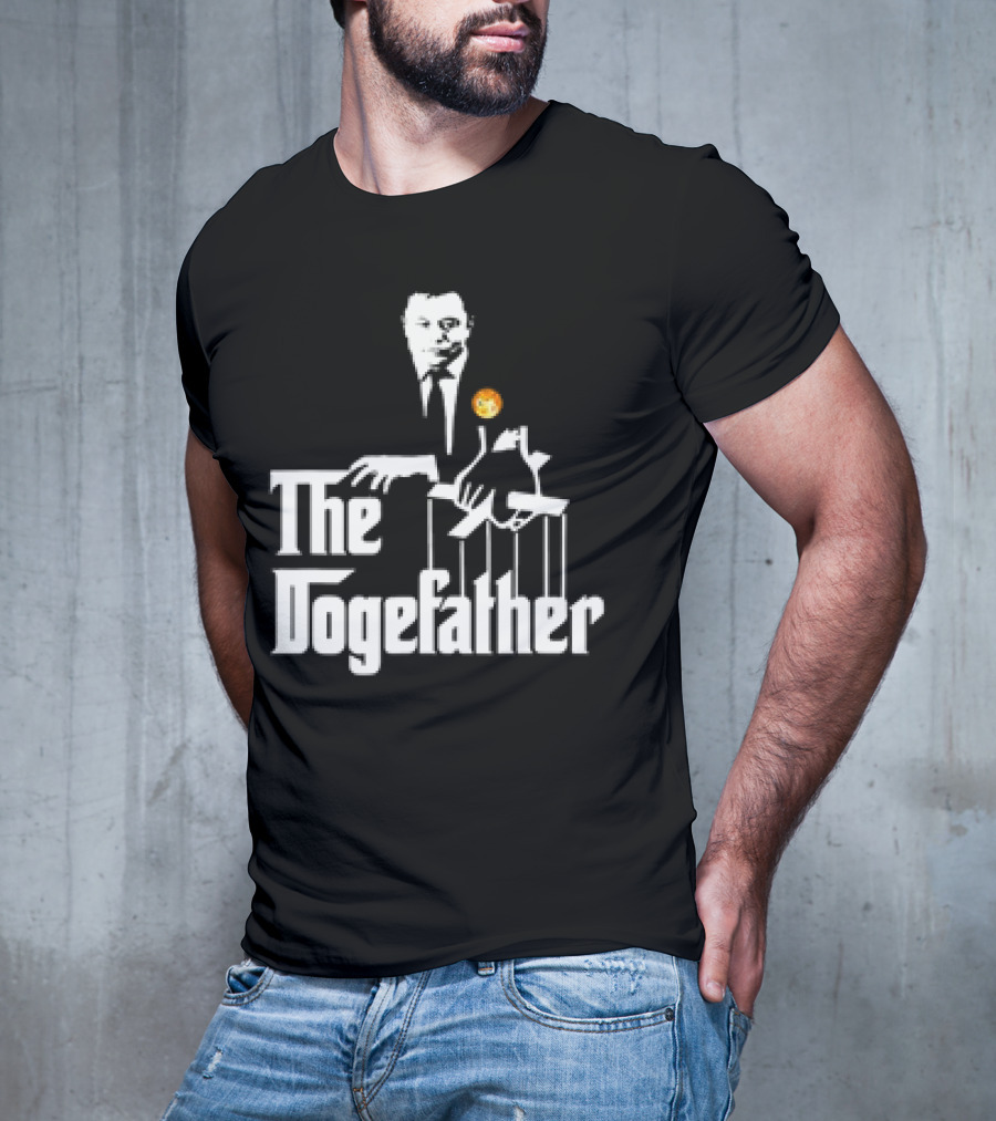 The Dogefather Elon Musk With Puppet And Doge Coin T-Shirt