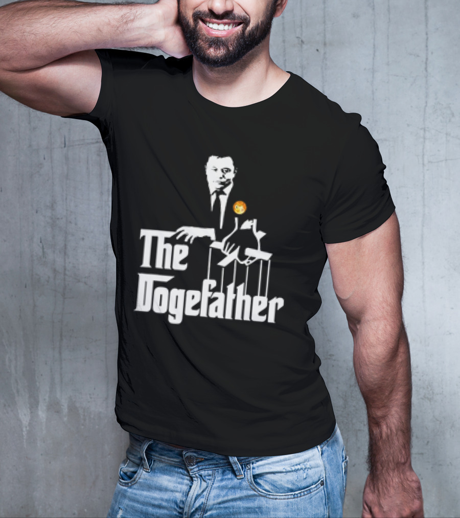 The Dogefather Elon Musk With Puppet And Doge Coin T-Shirt