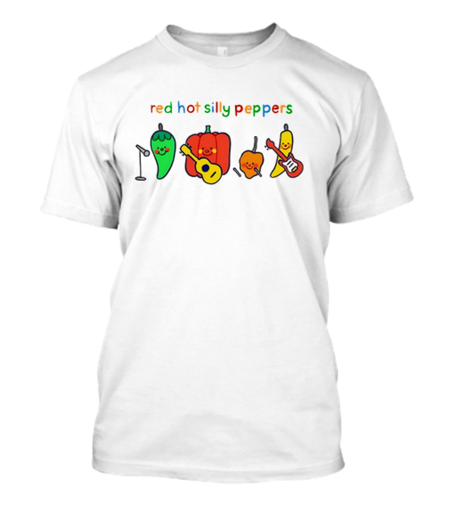 Red Hot Silly Peppers Cute Vegetable Band T-Shirt