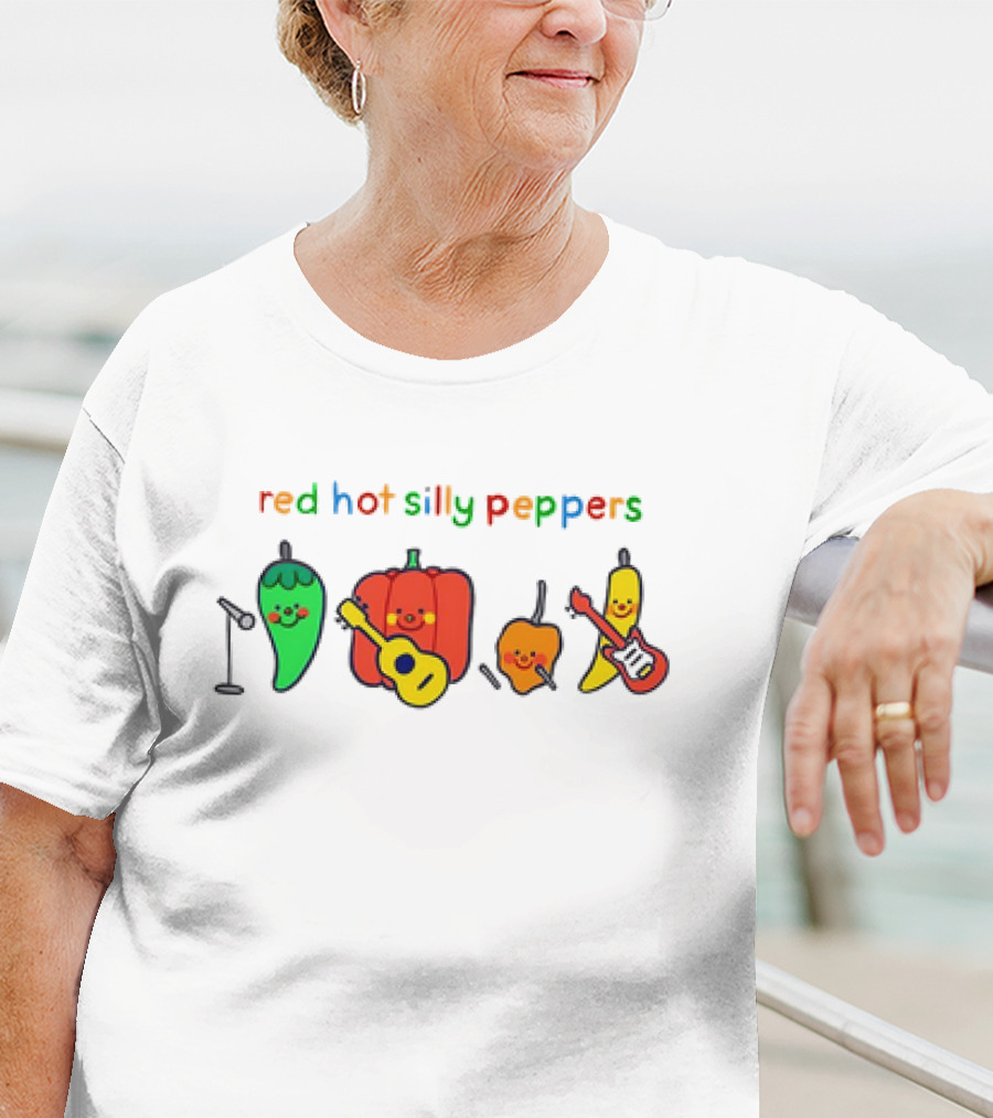 Red Hot Silly Peppers Cute Vegetable Band T-Shirt