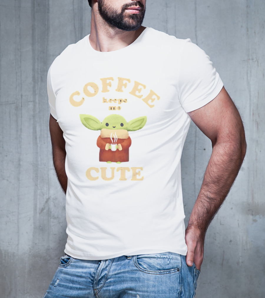 Coffee Keeps Me Cute Baby Yoda T-Shirt