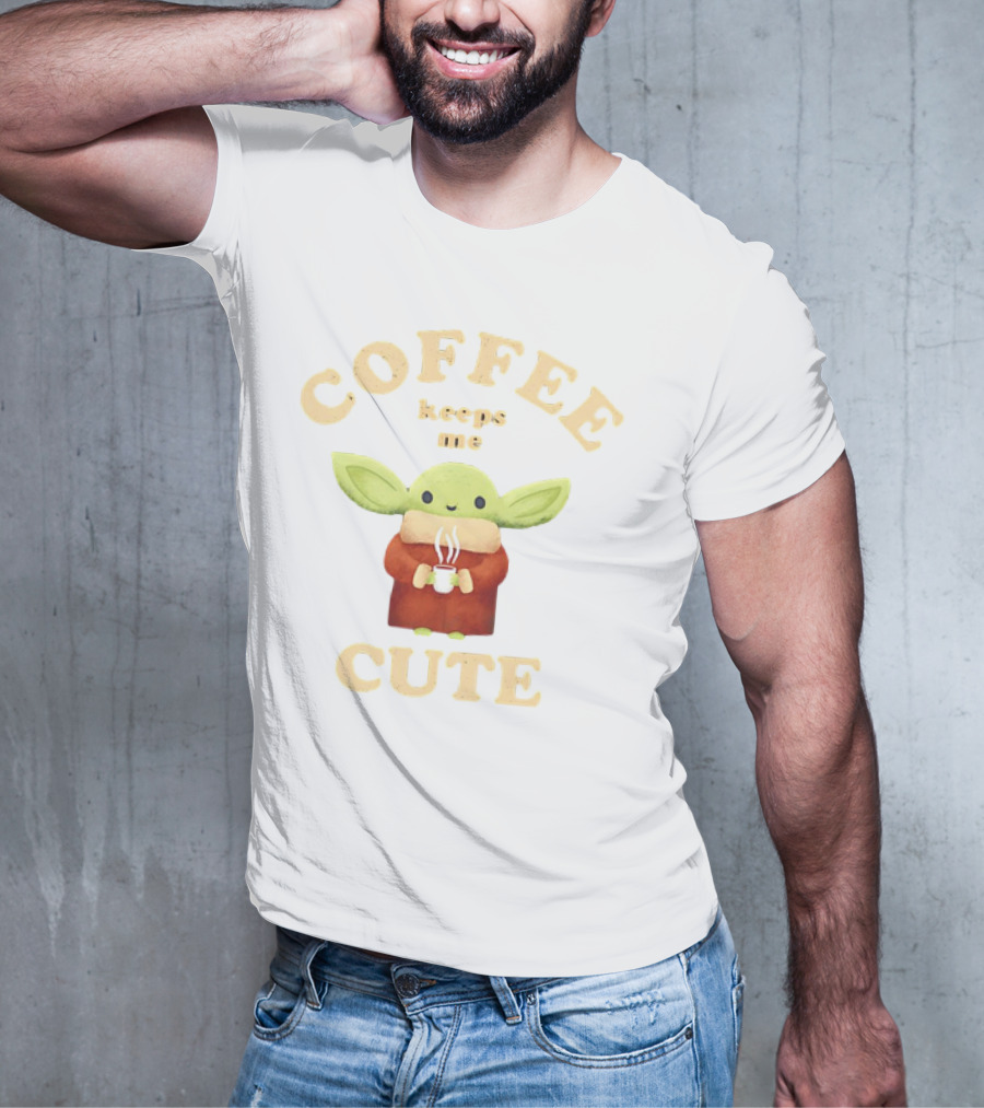 Coffee Keeps Me Cute Baby Yoda T-Shirt