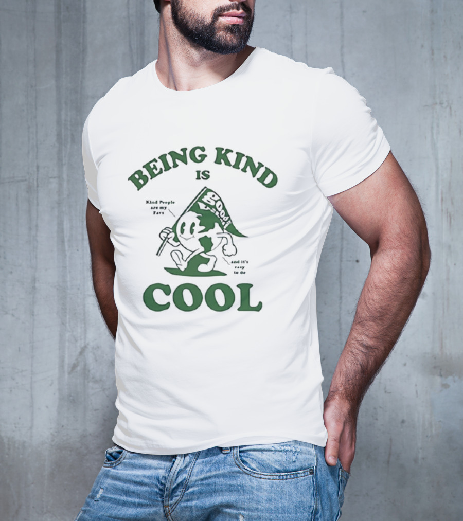 Being Kind Is Cool Good Vibe Flag With Kind People Are My Fav T-Shirt