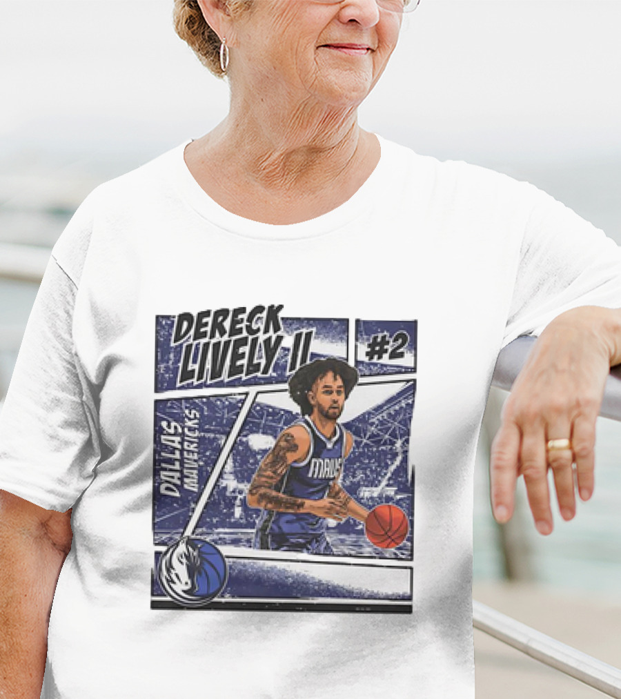 Dereck Lively II Dallas Mavericks #2 Comic T-Shirt